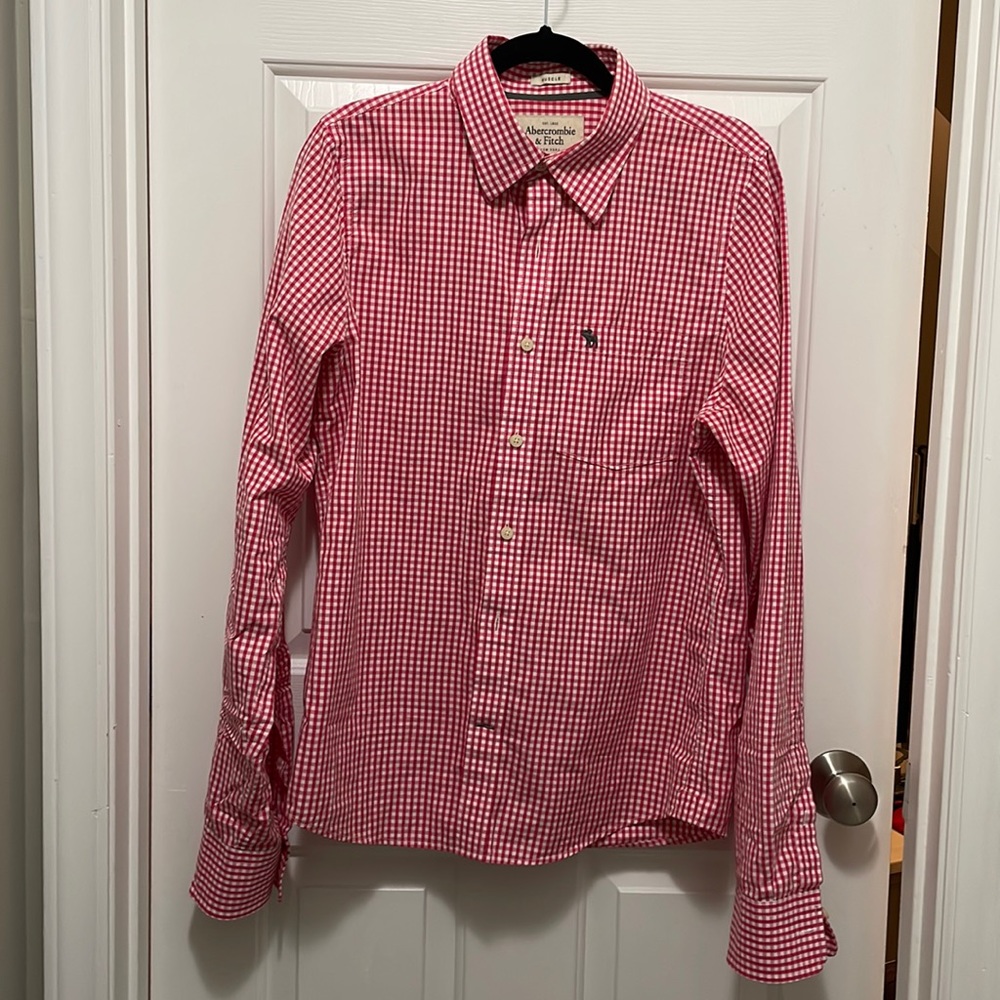 Casual Plaid Muscle Shirt L